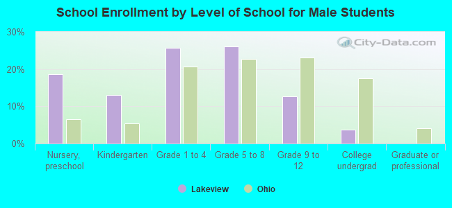 School Enrollment by Level of School for Male Students