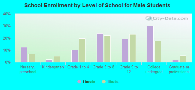 School Enrollment by Level of School for Male Students