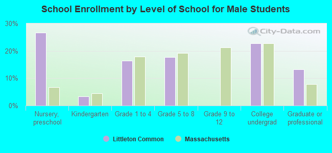 School Enrollment by Level of School for Male Students