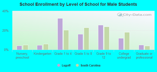 School Enrollment by Level of School for Male Students