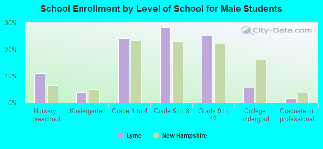 School Enrollment by Level of School for Male Students