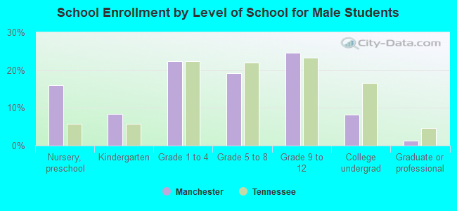 School Enrollment by Level of School for Male Students