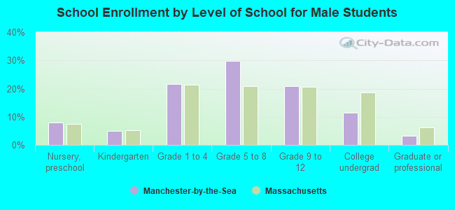 School Enrollment by Level of School for Male Students