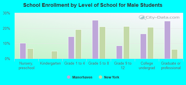 School Enrollment by Level of School for Male Students