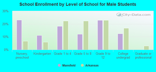 School Enrollment by Level of School for Male Students