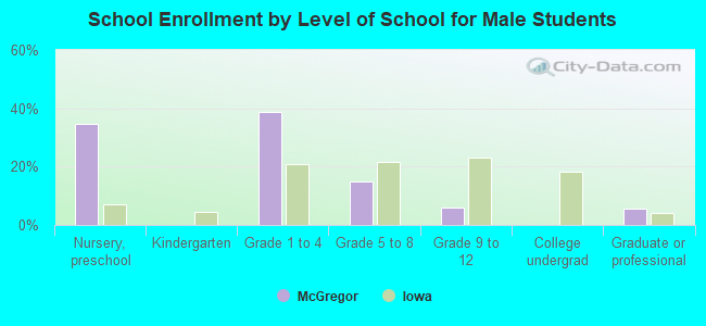 School Enrollment by Level of School for Male Students