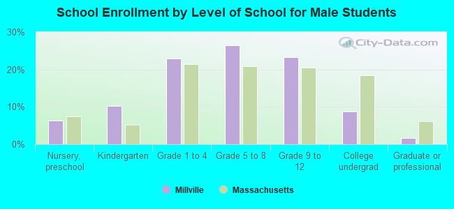 School Enrollment by Level of School for Male Students