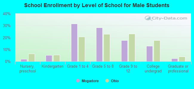 School Enrollment by Level of School for Male Students