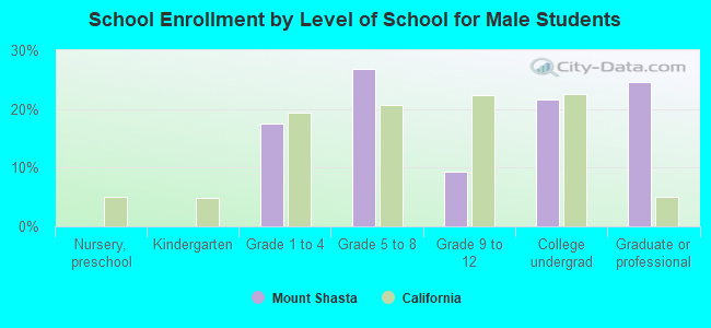 School Enrollment by Level of School for Male Students