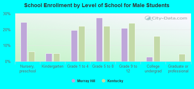 School Enrollment by Level of School for Male Students