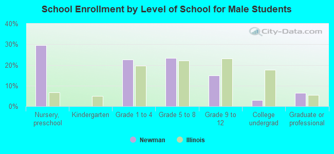 School Enrollment by Level of School for Male Students