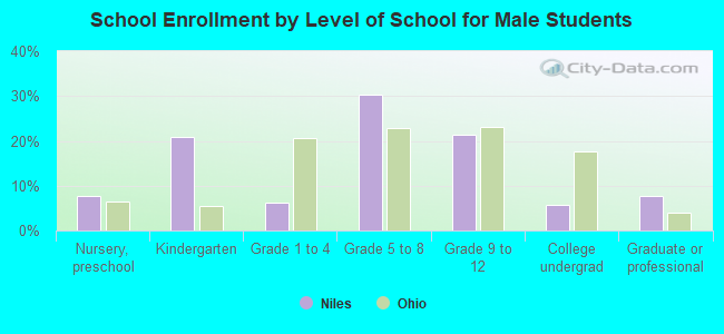 School Enrollment by Level of School for Male Students