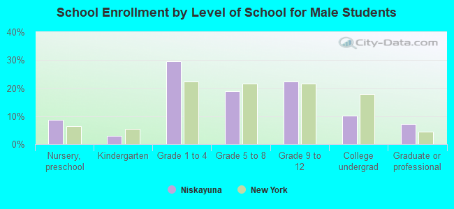 School Enrollment by Level of School for Male Students