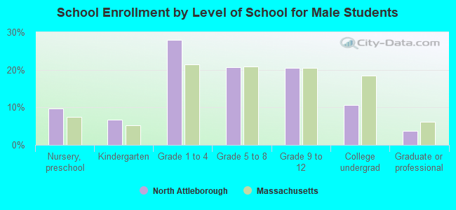 School Enrollment by Level of School for Male Students