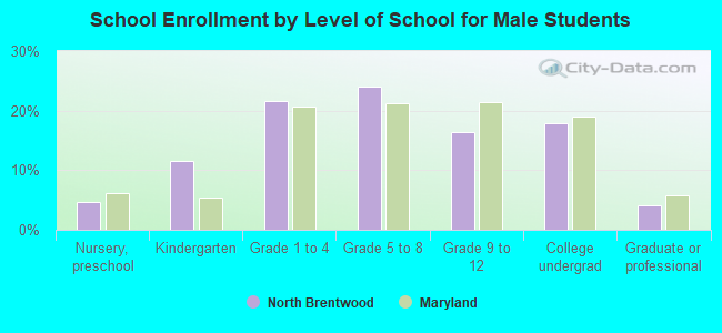 School Enrollment by Level of School for Male Students