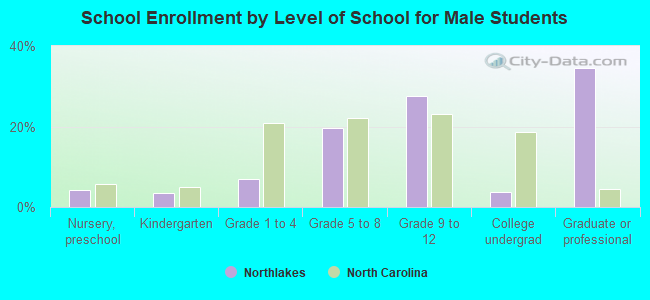 School Enrollment by Level of School for Male Students