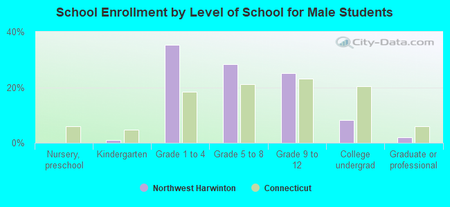 School Enrollment by Level of School for Male Students