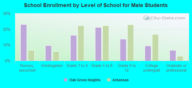 School Enrollment by Level of School for Male Students