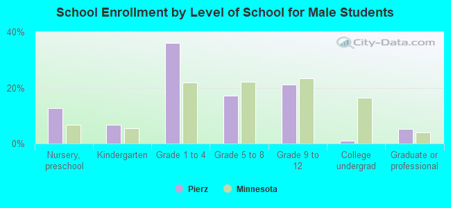 School Enrollment by Level of School for Male Students