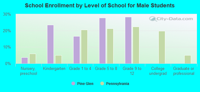 School Enrollment by Level of School for Male Students