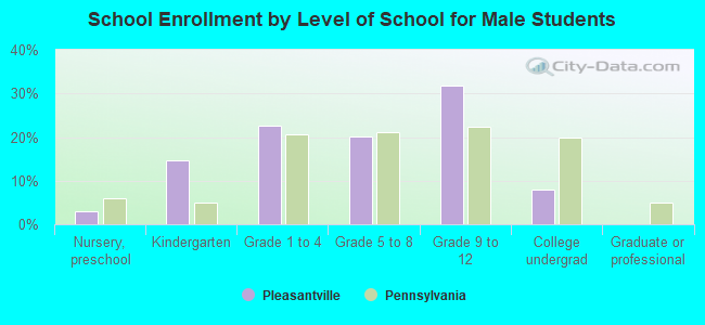 School Enrollment by Level of School for Male Students