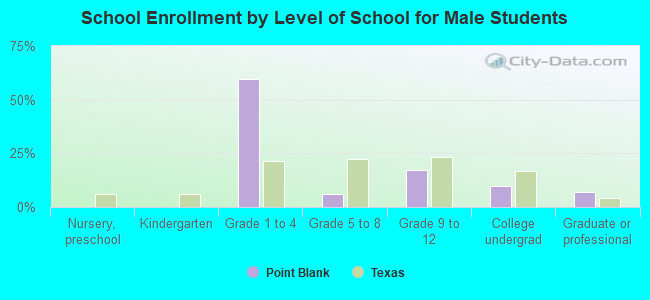 School Enrollment by Level of School for Male Students