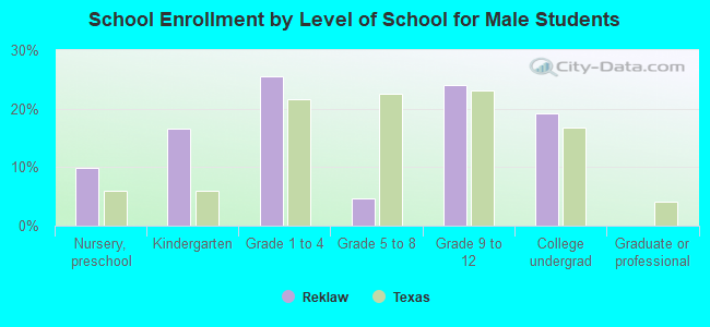 School Enrollment by Level of School for Male Students