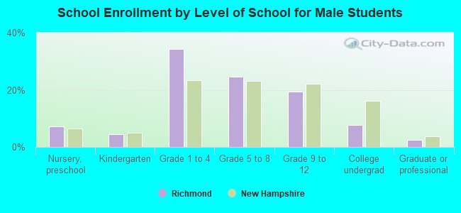 School Enrollment by Level of School for Male Students