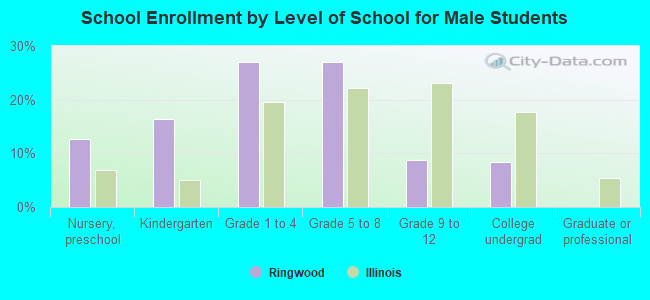 School Enrollment by Level of School for Male Students