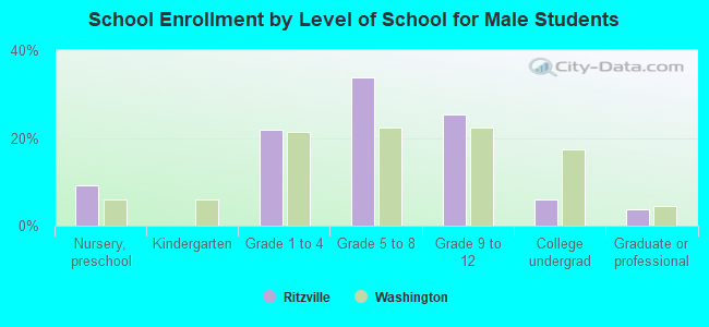 School Enrollment by Level of School for Male Students