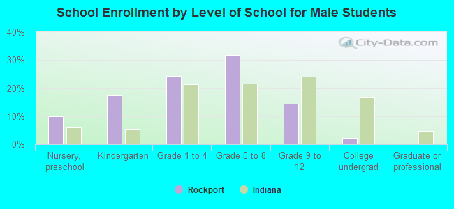 School Enrollment by Level of School for Male Students