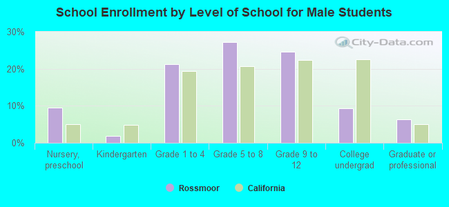 School Enrollment by Level of School for Male Students