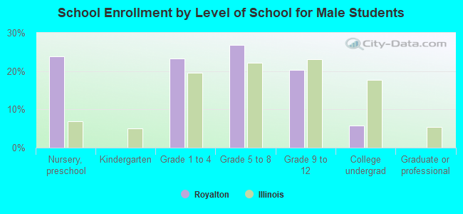 School Enrollment by Level of School for Male Students