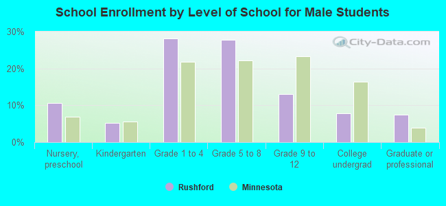 School Enrollment by Level of School for Male Students