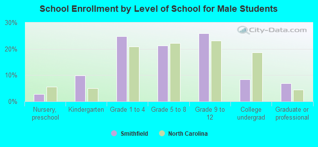 School Enrollment by Level of School for Male Students