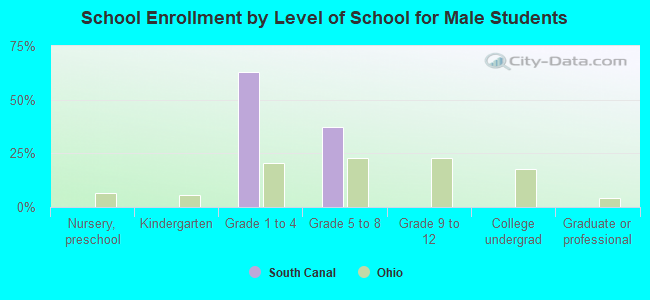 School Enrollment by Level of School for Male Students