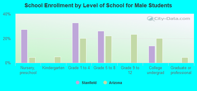 School Enrollment by Level of School for Male Students