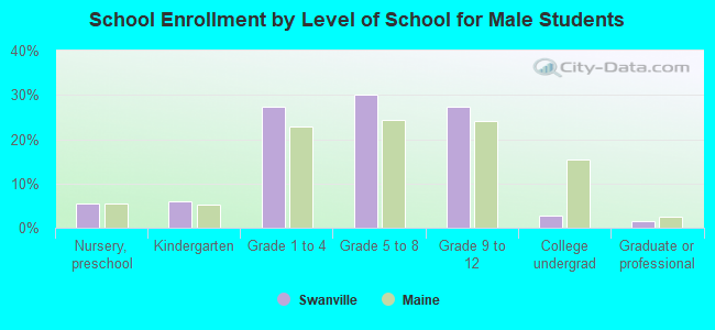 School Enrollment by Level of School for Male Students