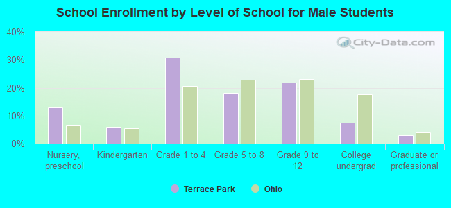 School Enrollment by Level of School for Male Students