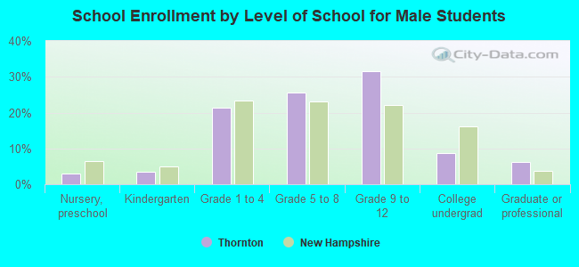 School Enrollment by Level of School for Male Students