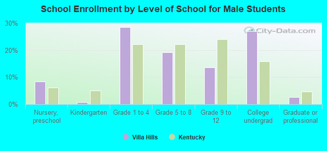 School Enrollment by Level of School for Male Students