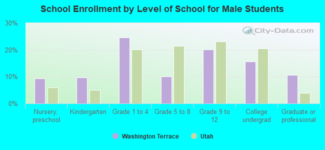 School Enrollment by Level of School for Male Students