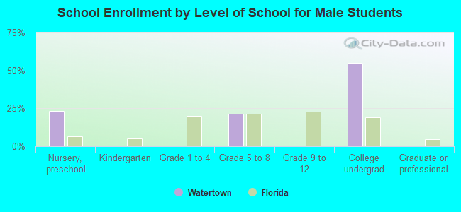 School Enrollment by Level of School for Male Students