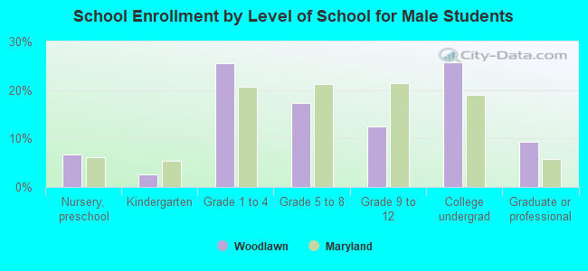 School Enrollment by Level of School for Male Students