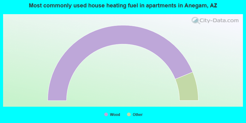 Most commonly used house heating fuel in apartments in Anegam, AZ