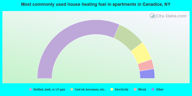 Most commonly used house heating fuel in apartments in Canadice, NY