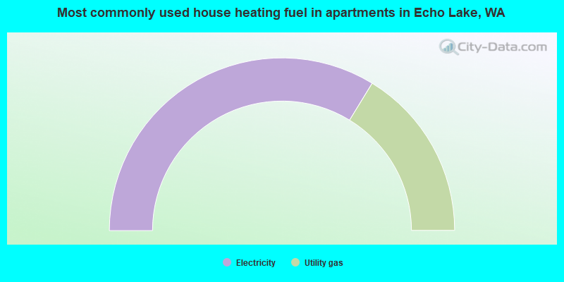 Most commonly used house heating fuel in apartments in Echo Lake, WA