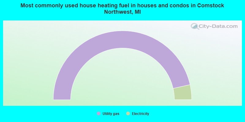 Most commonly used house heating fuel in houses and condos in Comstock Northwest, MI