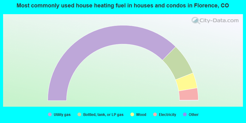 Most commonly used house heating fuel in houses and condos in Florence, CO