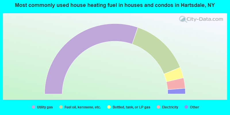 Most commonly used house heating fuel in houses and condos in Hartsdale, NY